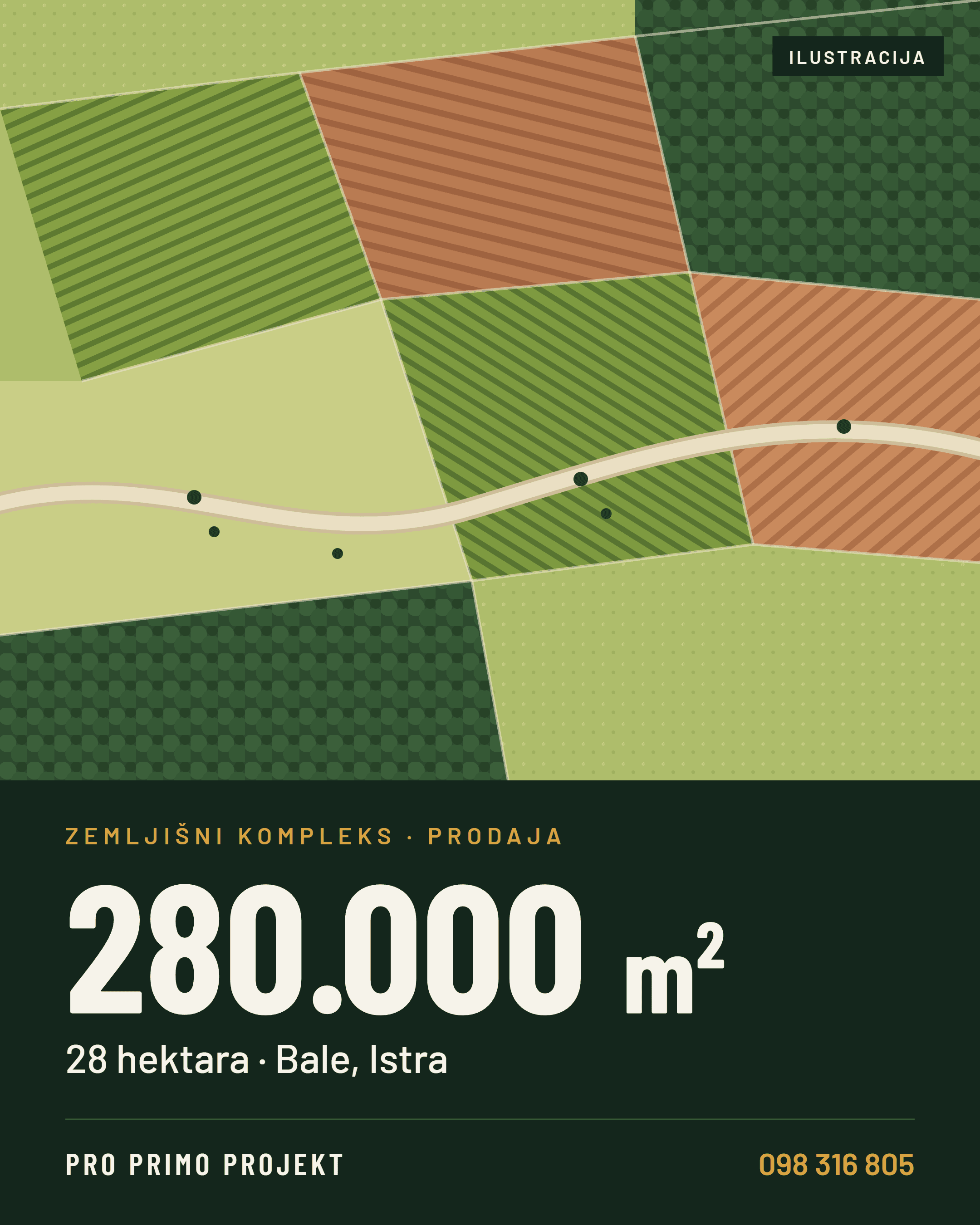 Poljoprivredno zemljište Istra Bale 280.000,00 m2 prilika